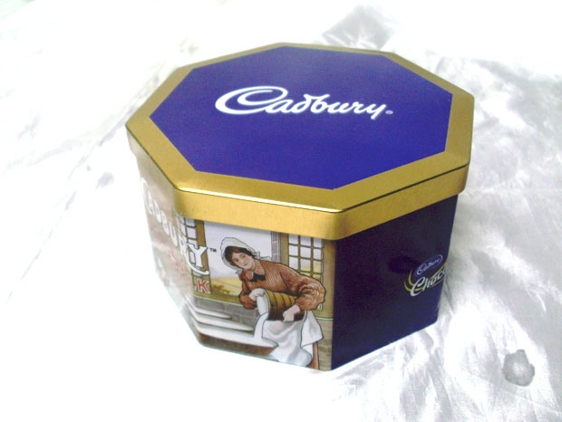 chocolate candy tin box